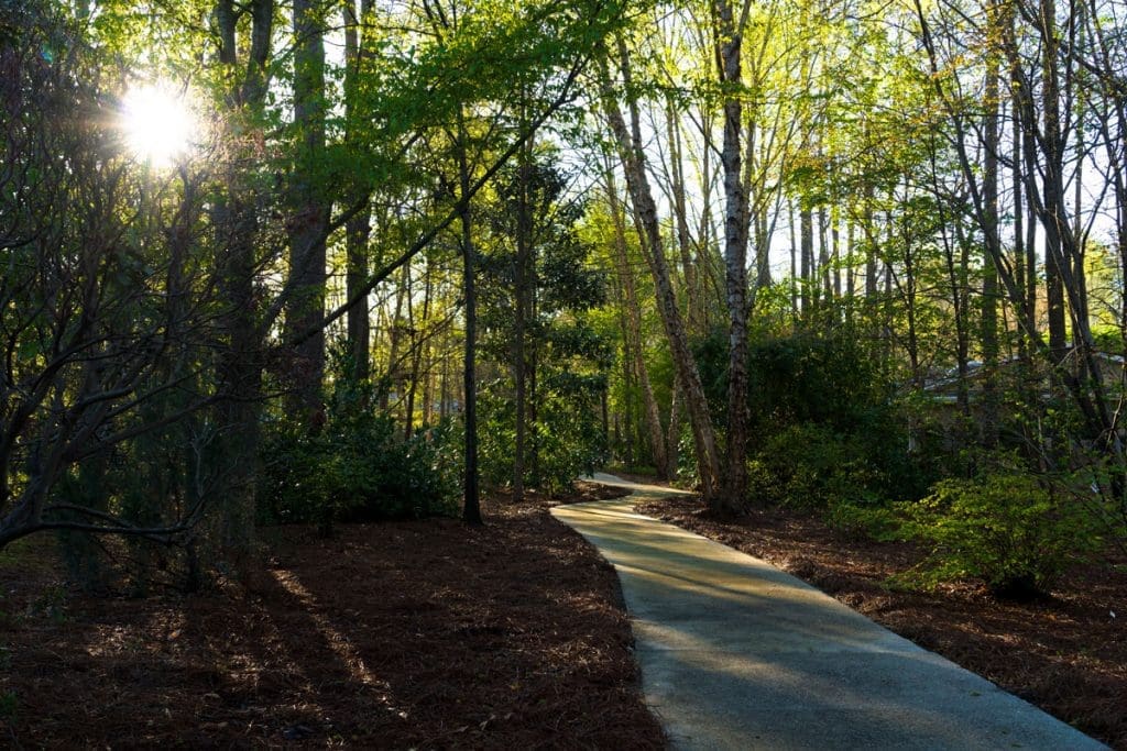 Walking Trails Across the 73-acre Community